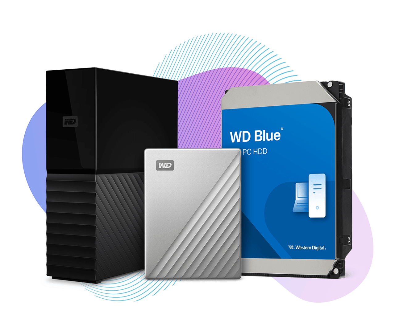 WD Elements, WD My Passport, Disque WD_BLACK SN850 NVMe SSD