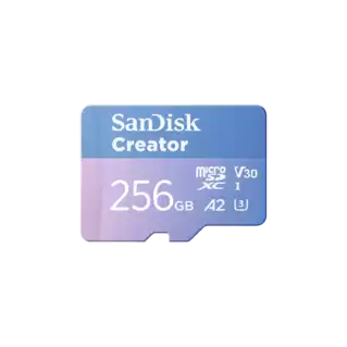 SanDisk Creator microSD Card 256GB Front