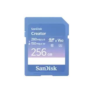 SanDisk Creator SD UHS-II Card 256GB Front
