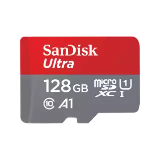 SanDisk ultra UHS-I microSD memory card with SD adapter 128GB
