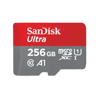 SanDisk ultra UHS-I microSD memory card with SD adapter 256GB