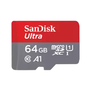 SanDisk ultra UHS-I microSD memory card with SD adapter 64GB