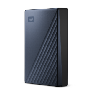My Passport Ultra 4TB Blue Right Angled