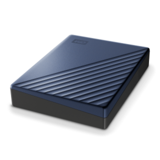 My Passport Ultra 4TB Blue Angled Flat