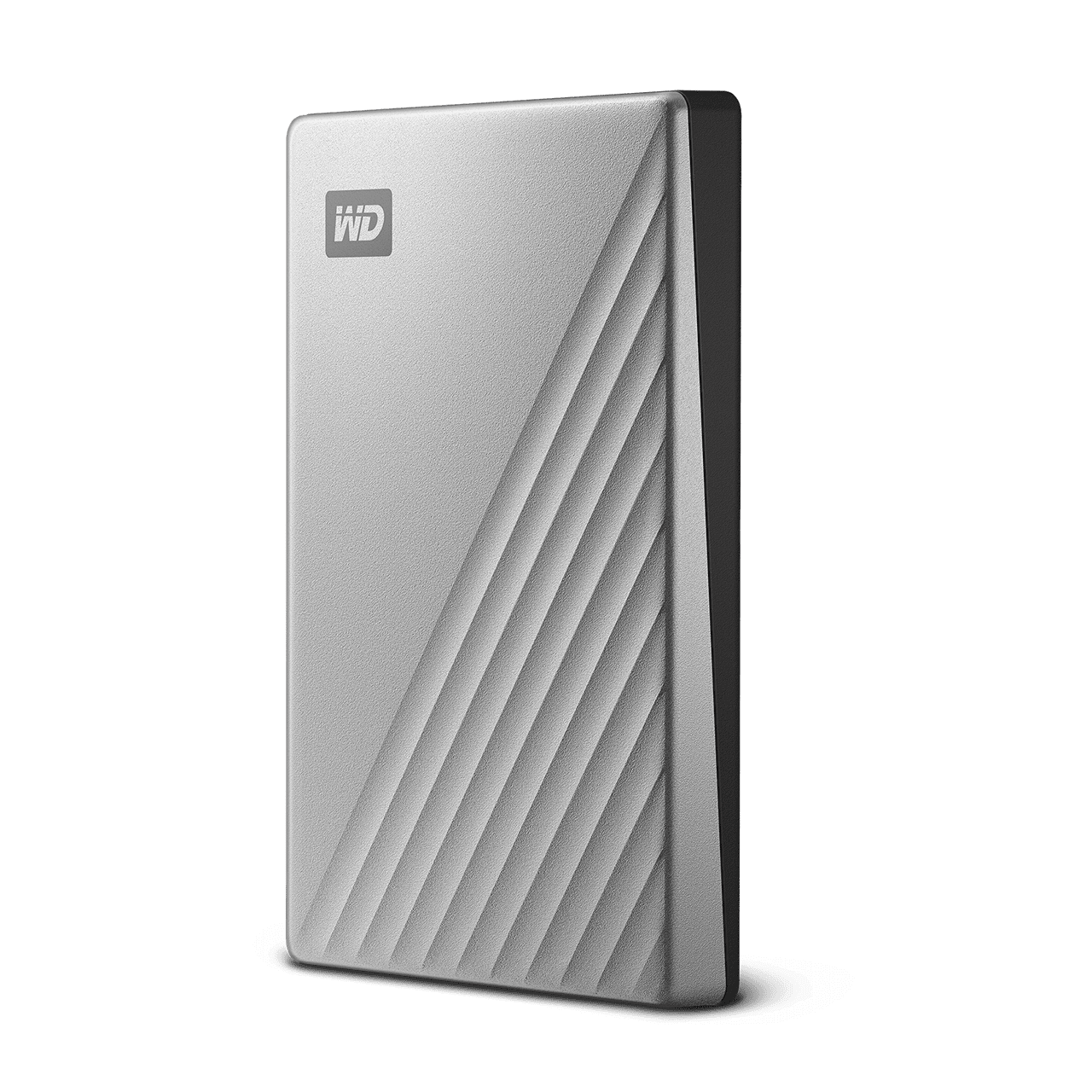 My Passport Ultra 1TB Silver Right Angled