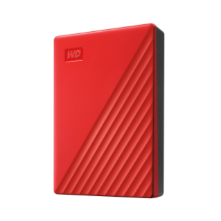 MyPassport 4-5 TB Red Left Angled