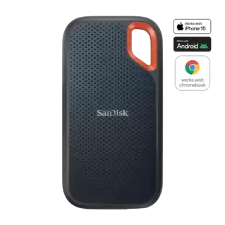 SanDisk Extreme Portable SSD USB 3.2 Storage Device Front